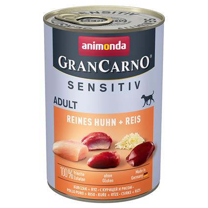 Animonda GranCarno Adult Sensitive 6 x 400 g - Frango puro e arroz