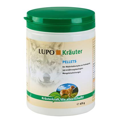 LUPO Pellets de ervas aromáticas com multivitaminas para cães - Pack económico: 2 x 675 g