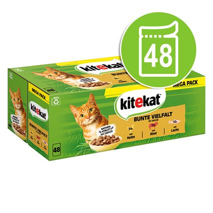 Kitekat saquetas herméticas 48 x 85 g - Variedade do mercado em gelatina (48 x 85 g)