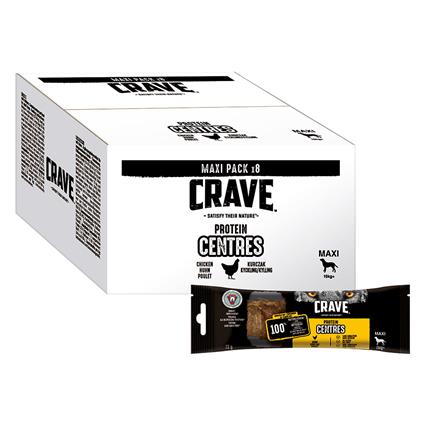 Crave Protein snacks para cães em promoção: 2 + 1 grátis! - Centres Maxi frango (24 x 72 g)