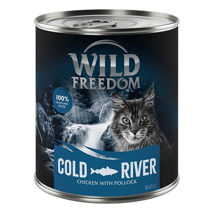 Wild Freedom Adult 6 x 800 g - sem cereais - Cold River - Frango e escamudo