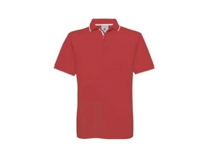 Polo Unissexo para Desporto B&C Safran Vermelho (XL)