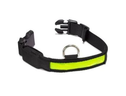 Coleira Luminosa Led Amarelo 28-40X2,5 Cm ARQUIVET