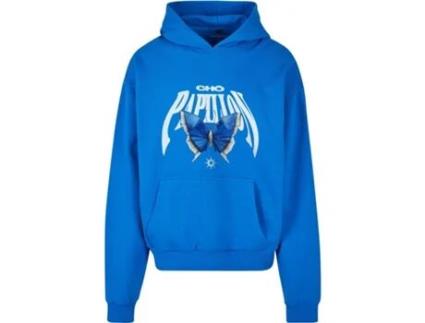 Sweatshirt de Homem UPSCALE Capuz Grandes Dimensões Origami Azul (L)