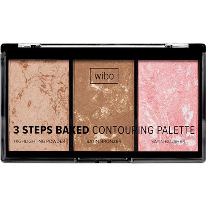 Paleta de Contorno Rosto 3 Steps Baked Wibo