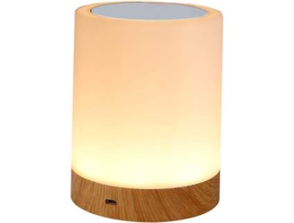 Luminária Led Recarregável com Ajuste de Brilho e Cor