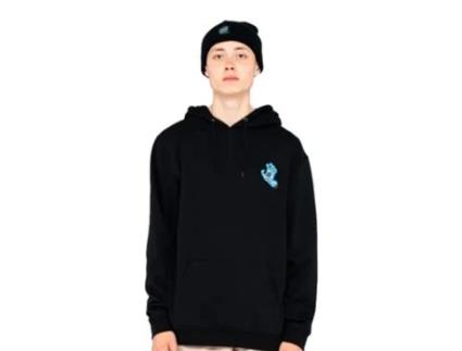 Sweatshirt de Homem SANTA CRUZ Gritando Capuz Peito Sintetico Preto (S)