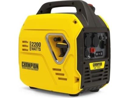 Gerador Silencioso 2200W Inversor Motor a Gasolina 79 Cm3 2,2 Kva Champion Proteção Contra Sobrecarga Avr Peso 17,6 kg CHAMPION POWER EQUIPMENT