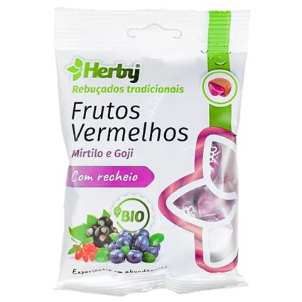 Herby Rebuçados para a Tosse Frutos Vermelhos Mirtilo e Goji C/Recheio 60g