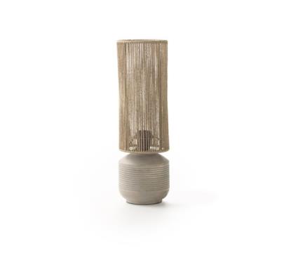 Lâmpada de mesa de juta