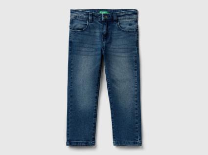 Benetton, Jeans Slim Fit 'eco-recycle', size 12-18, Azul-escuro, Crianças