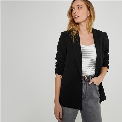 La Redoute Collections Blazer largo, em crepe