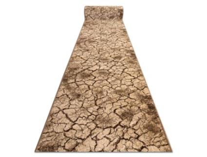 Passadeira Karmel Terra Chão Rachado Nogueira 100Cm