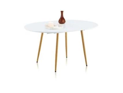 Mesa Redonda Extensível Oda Roble Salvaje Blanco 140 X 75 X Cm DUEHOME