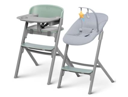 Cadeira Alta 4 em 1 com Rede Livy Conversível em Cadeira de Até 110 kg Da KINDERKRAFT Olive Green