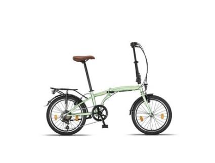 Bicicleta Dobrável PACTO Ten Verde 6 Marchas Shimano Freios de Aro
