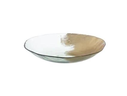 Centro de Mesa Dourado Cristal 29 X 29 X 5 Cm