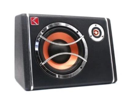 Coluna Amplificada Subwoofer 10 120W Rms P/ Carro TECK