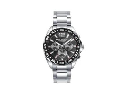 Relógio Masculino MARK MADDOX Hm0145-55 Preto Prateado Ø 44 Mm