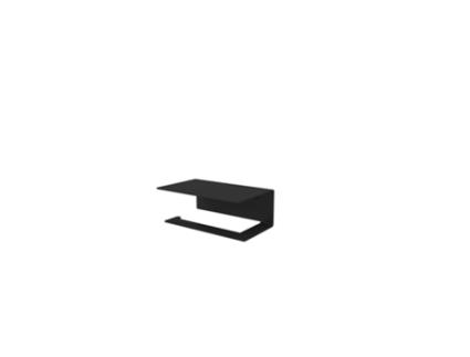 Suporte de Papel Higiénico Berno S Preto Esquerda FINK 14x5x9 cm