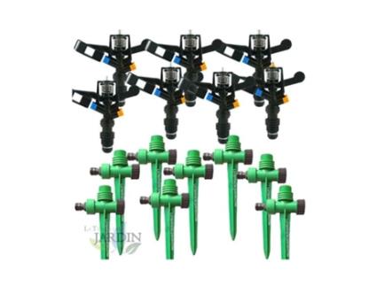 Aspersor de riego circular 1/2'' 7 a 13 m porta aspersor (Pack 15) SUINGA