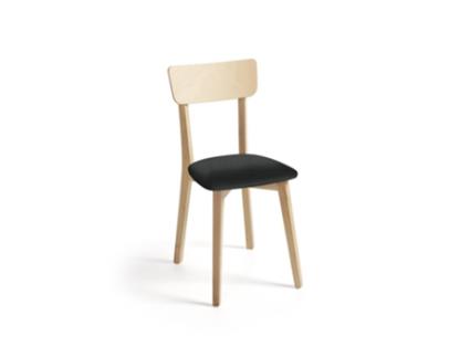 Cadeira de Madeira Saragoça 40x87x45cm Michigan Preto FANMUEBLES