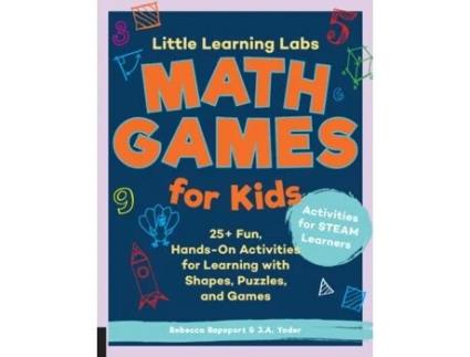 Livro little learning labs: math games for kids, abridged paperback edition de rebecca rapoport,j.a. yoder (inglês)