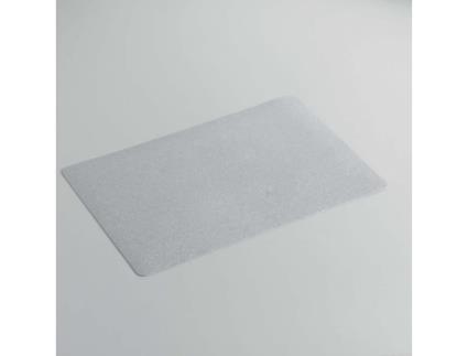 Individual de Mesa Cdaffaires 28 5 X 44 Cm Pvc Liso Glitter Cinza Meia-Noite DECORLINE