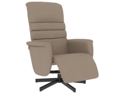 Cadeira reclinável VIDA XL com apoio de pés couro artificial cappuccino