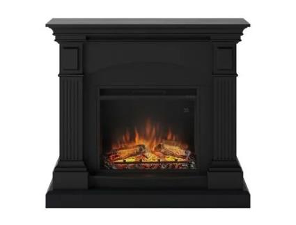 Lareira Elétrica Power Flame com Revestimento Preto Magna TAGU