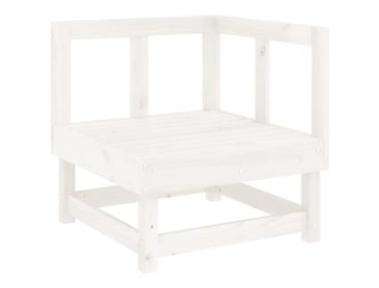 Sofá de Canto para Jardim Vida Xl Madeira de Pinho Maciça Branco VIDAXL