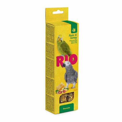Mealberry Rio Sticks Honey & Nuts Parrots 2x90g Bird Snacks 8 Units