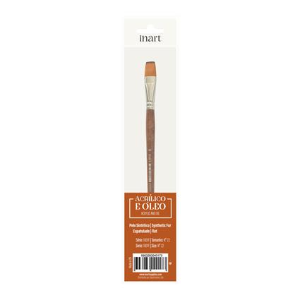 INART Pincel Espátula, Nº 22, Pelo Sintético, Cabo de Madeira