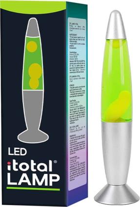I-Total - Lâmpada De Lava Led Verde e Base Prata