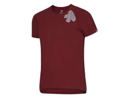 T-Shirt de Homem para Escalada OCUN Blossom Bambu Vermelho (S)