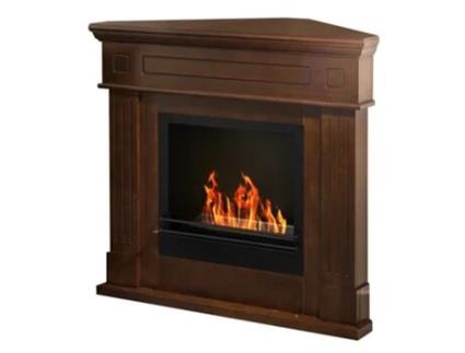 Lareira de canto com bioetanol FORD Brown L110 x D63 x H102