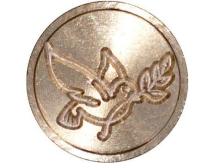 Sinete TORREJANO Símbolo Pomba Da Paz 72 (com Cabo de Madeira)