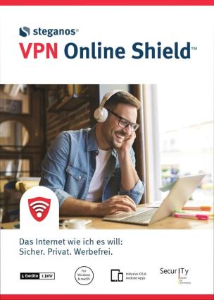 Steganos VPN Online Shield 2024 5 Dispositivos / 1 Ano