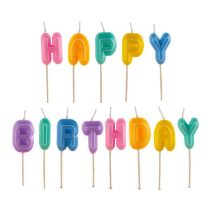 Velas Happy Birthday Bold