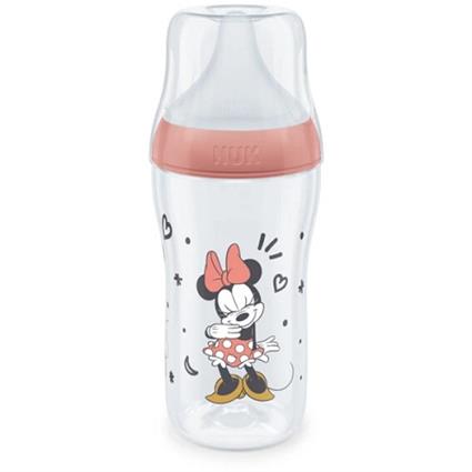 BIB PERFECT MATCH 6-18 SILICONA 260ML MINNIE ROJO