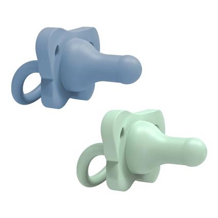 Pack Chuchas de Silicone +0M Azul e Verde Dr. Brown's