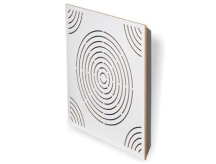 Circulo - Madeira Painel perfurado - Branco