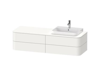 Armário DURAVIT Happy D.2 Plus para console de parede 1600x550 mm 4 gavetas para pia de móveis Posição à direita