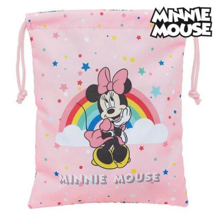 Saco Lanche Minnie Rainbow 25cm