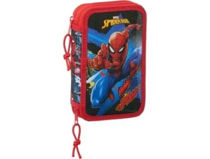 Estojo Spiderman Go Hero Preto Vermelho (28 pcs)