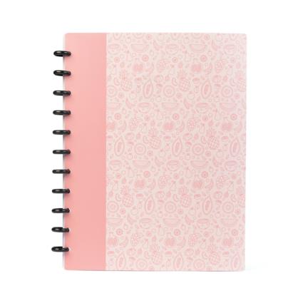 ARC Caderno Inteligente Fruits, A4, 60 Folhas, Capa em Polipropileno, Rosa