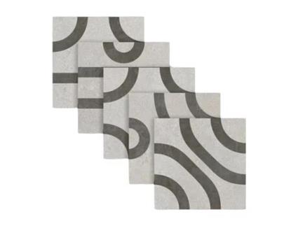 Azulejo Revestimento Cerâmico Decorativo Mate CERAGNI Vita Desenho D 15X15 Caixa com 44 Unidades 1 M2
