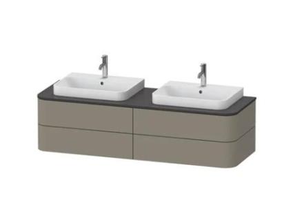Armário DURAVIT Happy D.2 Plus para console de parede 1600x550 mm 4 gavetas para 2 pias de mesa