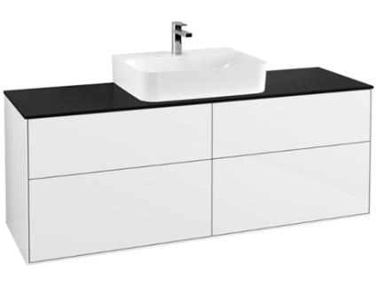 Villeroy Und Boch Finion Móvel de apoio F19200 1600X603X501Mm Abdeckplatte Black Matt