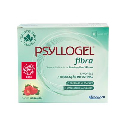 Psyllogel Fibra Alívio da Obstipação Morango 20 saquetas